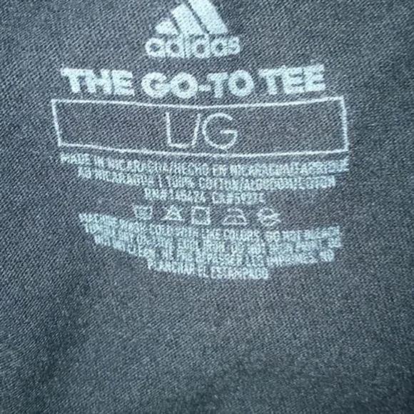 Adidas Men's Black T-Shirt with Red Logo Sz.L EUC - Picture 5 of 5